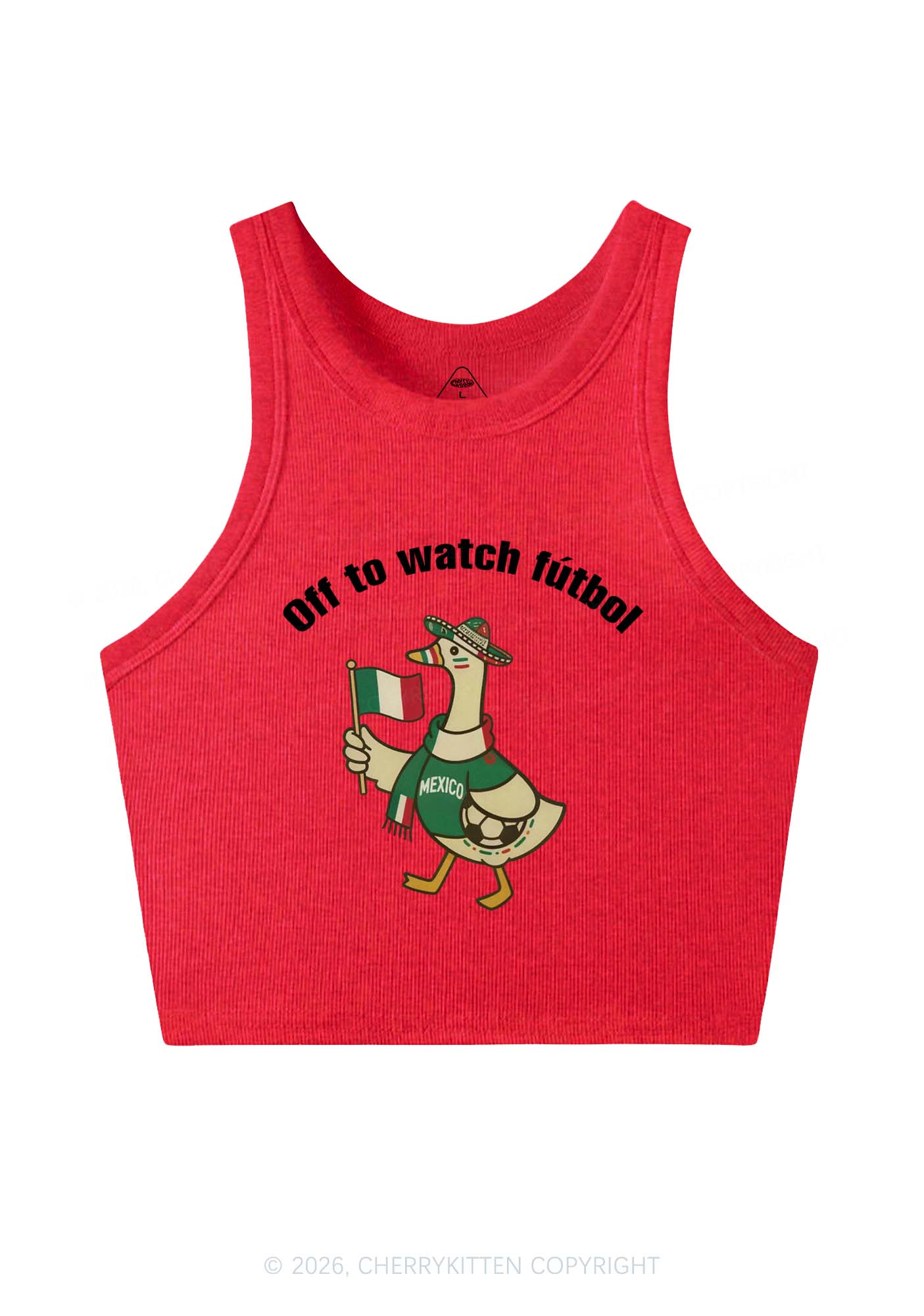 Off To Watch Futbol Goose Y2K Crop Tank Top Cherrykitten