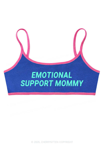 Emotional Support Mommy Y2K Super Crop Cami Cherrykitten