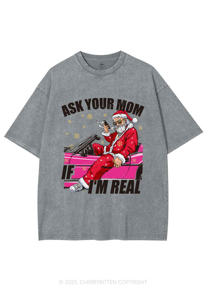 Christmas Ask Your Mom Y2K Shirts Washed Tee Cherrykitten