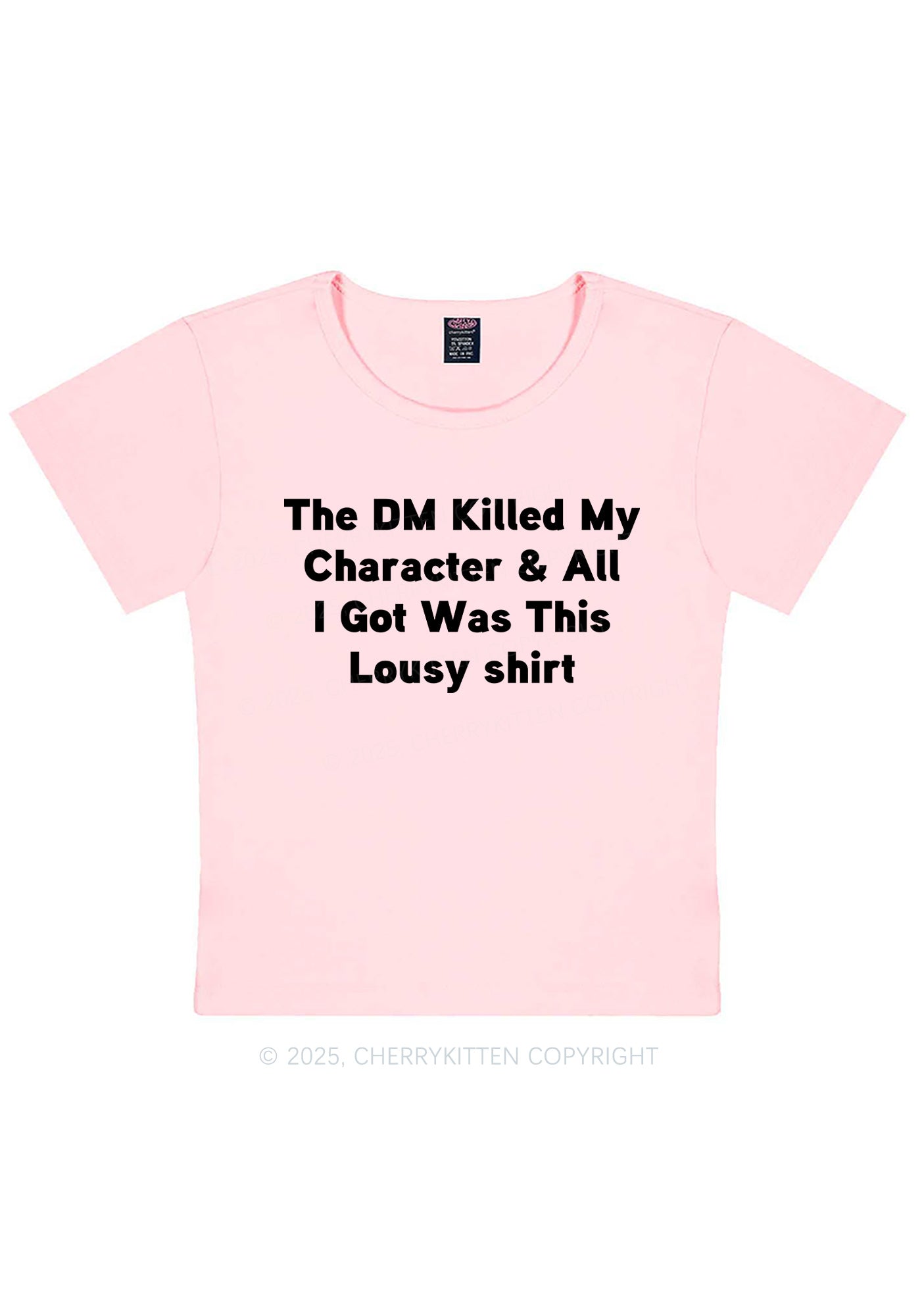 Killed Character I Got Lousy Y2K Baby Tee Cherrykitten
