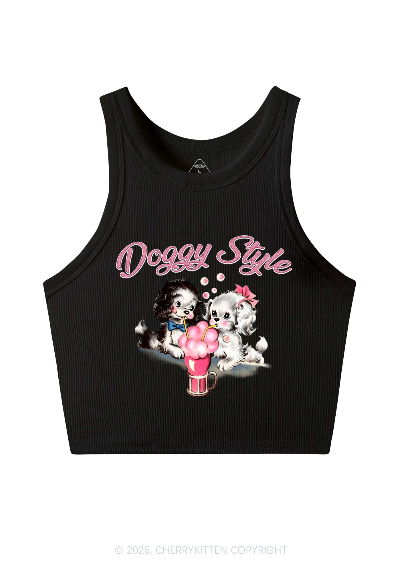 Doggy Style Y2K Crop Tank Top Cherrykitten