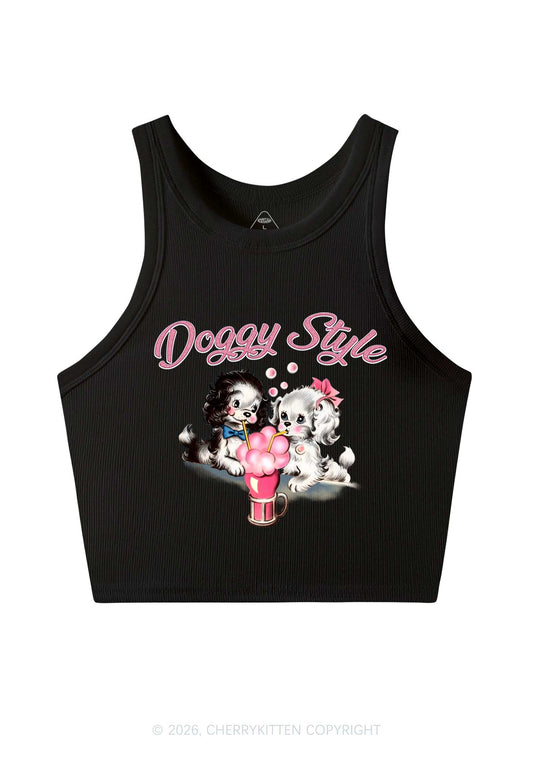 Doggy Style Y2K Crop Tank Top Cherrykitten