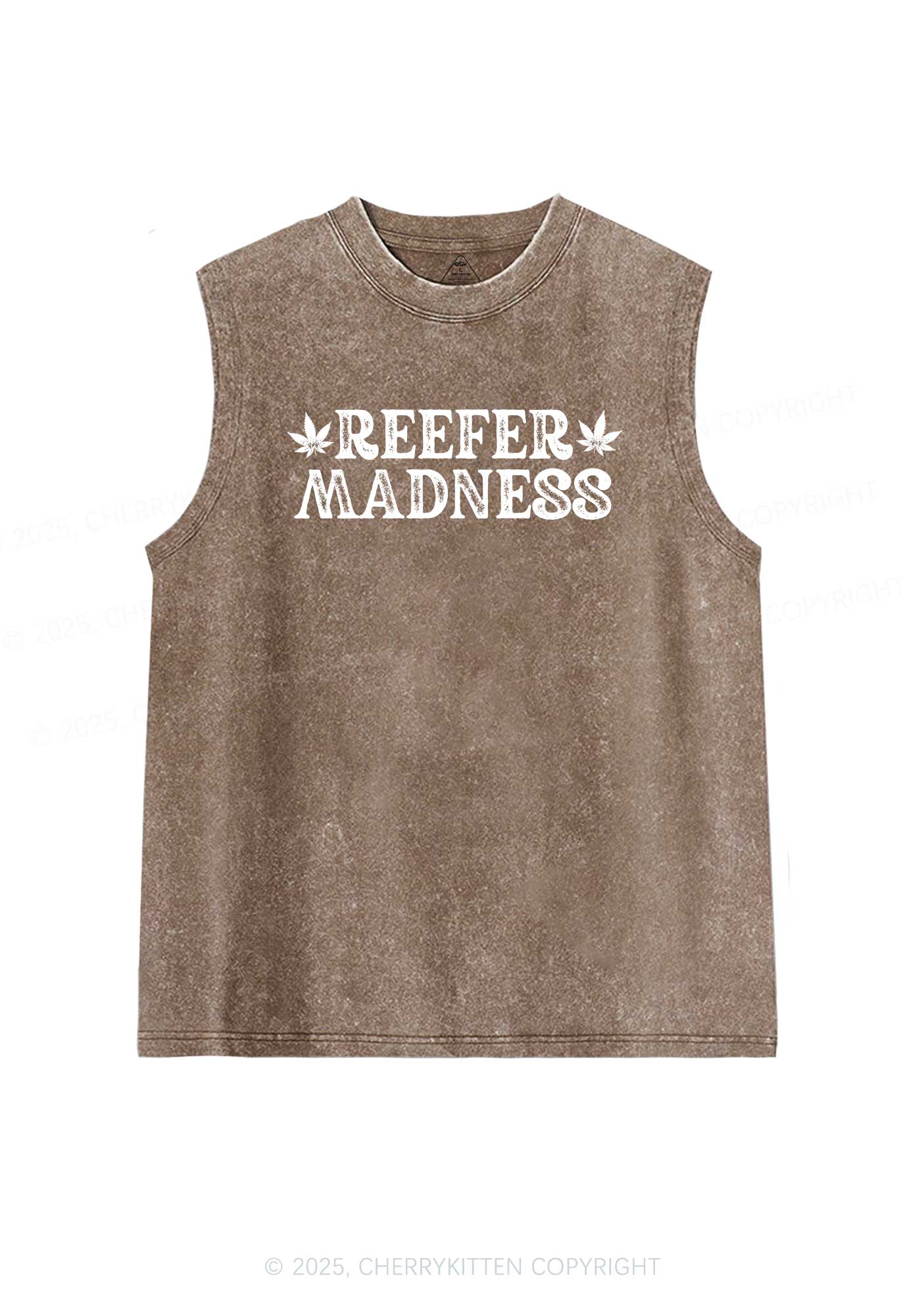 Green Madness Y2K Washed Muscle Tank Cherrykitten