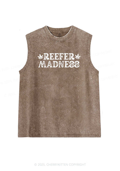 Green Madness Y2K Washed Muscle Tank Cherrykitten