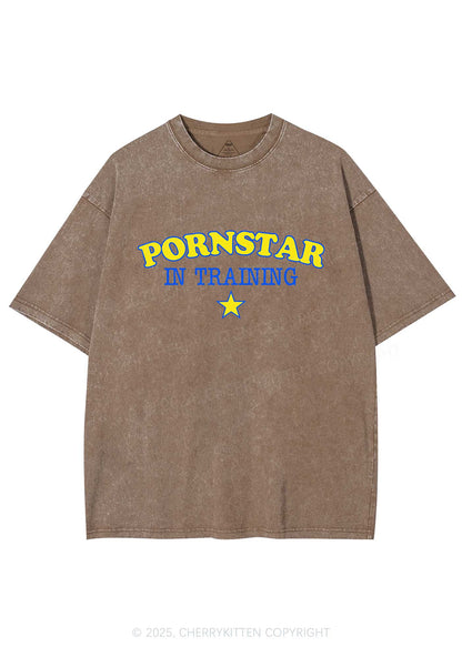 Pxrnstar In Training Y2K Shirts Washed Tee Cherrykitten