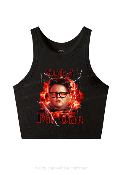 Suck A Fat One Y2K Crop Tank Top Cherrykitten