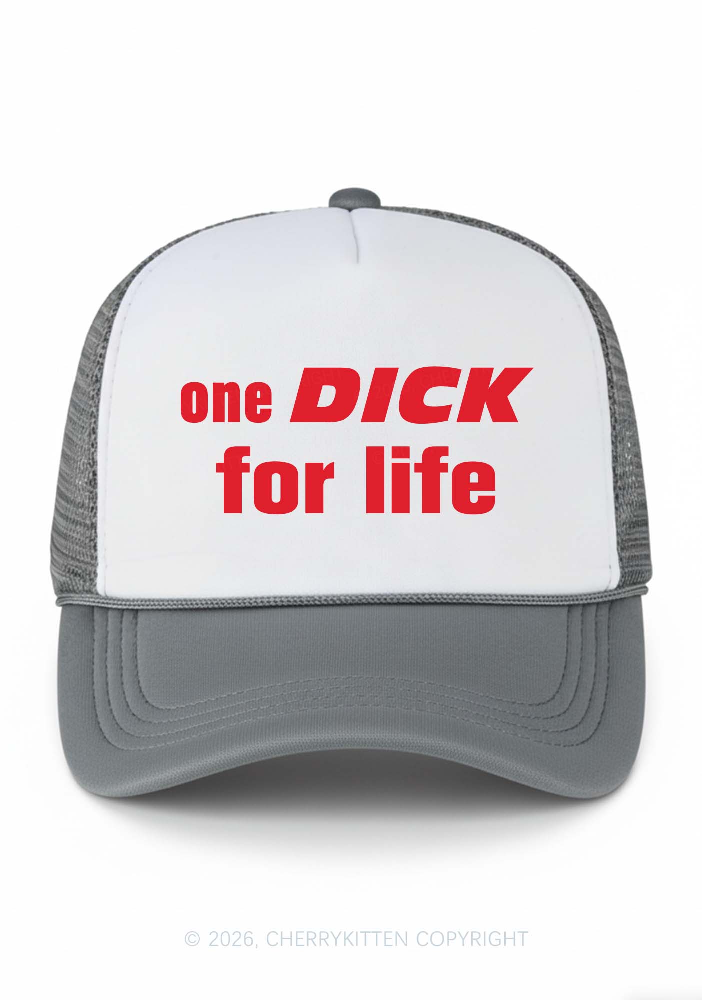 One Dxxk For Life Y2K Colorblock Trucker Hat Cherrykitten