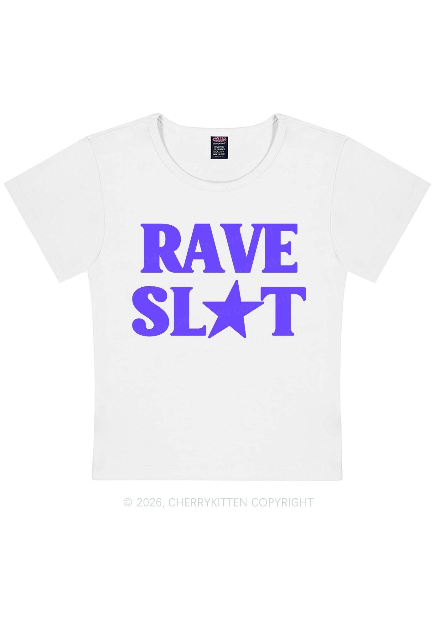Rave Slxt Y2K Baby Tee Cherrykitten