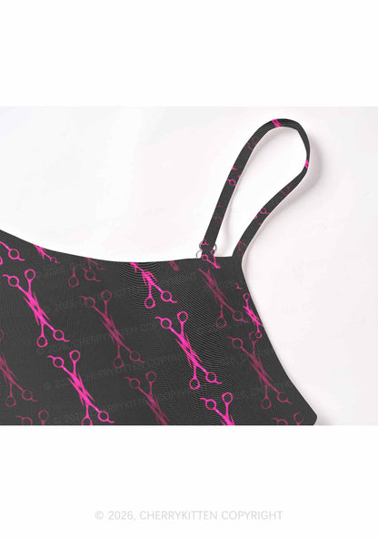 Pink Scissors Pride Y2K Mesh Cami Tank Cherrykitten