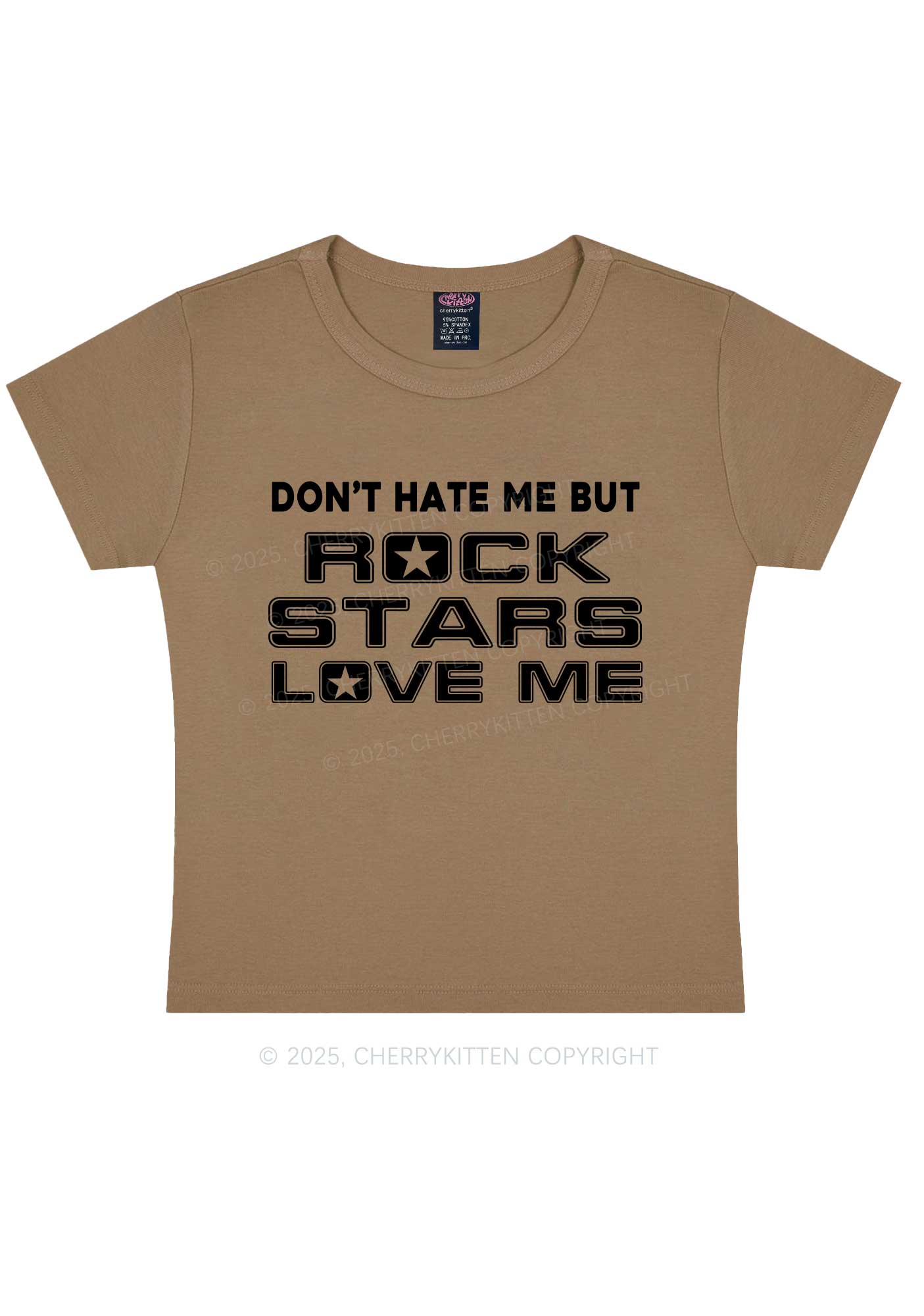 Rock Stars Love Me Y2K Baby Tee Cherrykitten