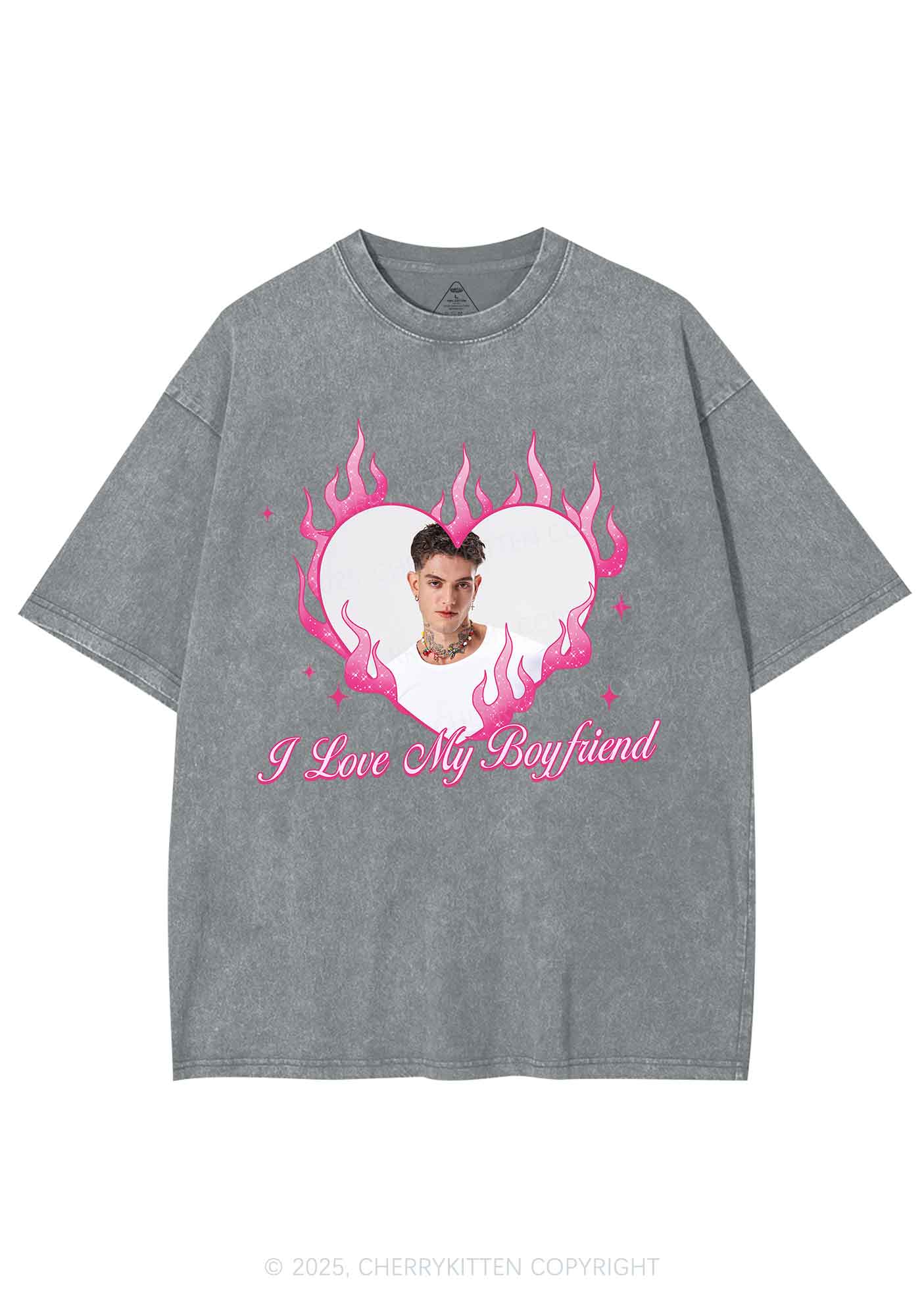 Custom Love Girlfriend Y2K Shirts Washed Tee Cherrykitten