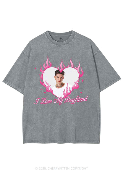 Custom Love Girlfriend Y2K Shirts Washed Tee Cherrykitten