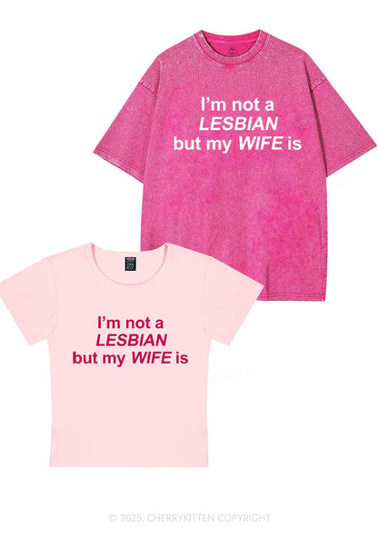 My Wife Is Lesbian Y2K Valentine's Day Couple Shirt Cherrykitten