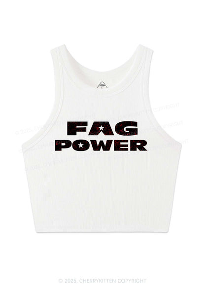 Fag Power Pride Y2K Crop Tank Top Cherrykitten
