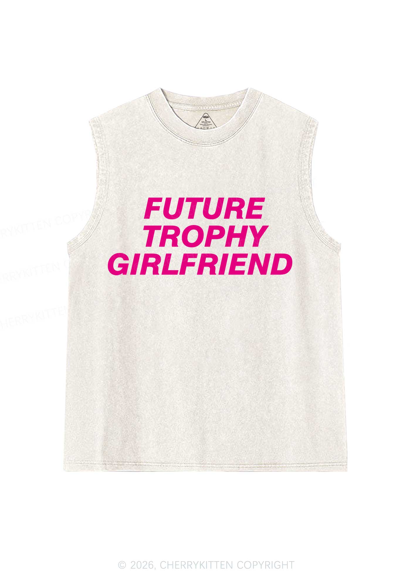 Future Trophy Girlfriend Y2K Washed Muscle Tank Cherrykitten