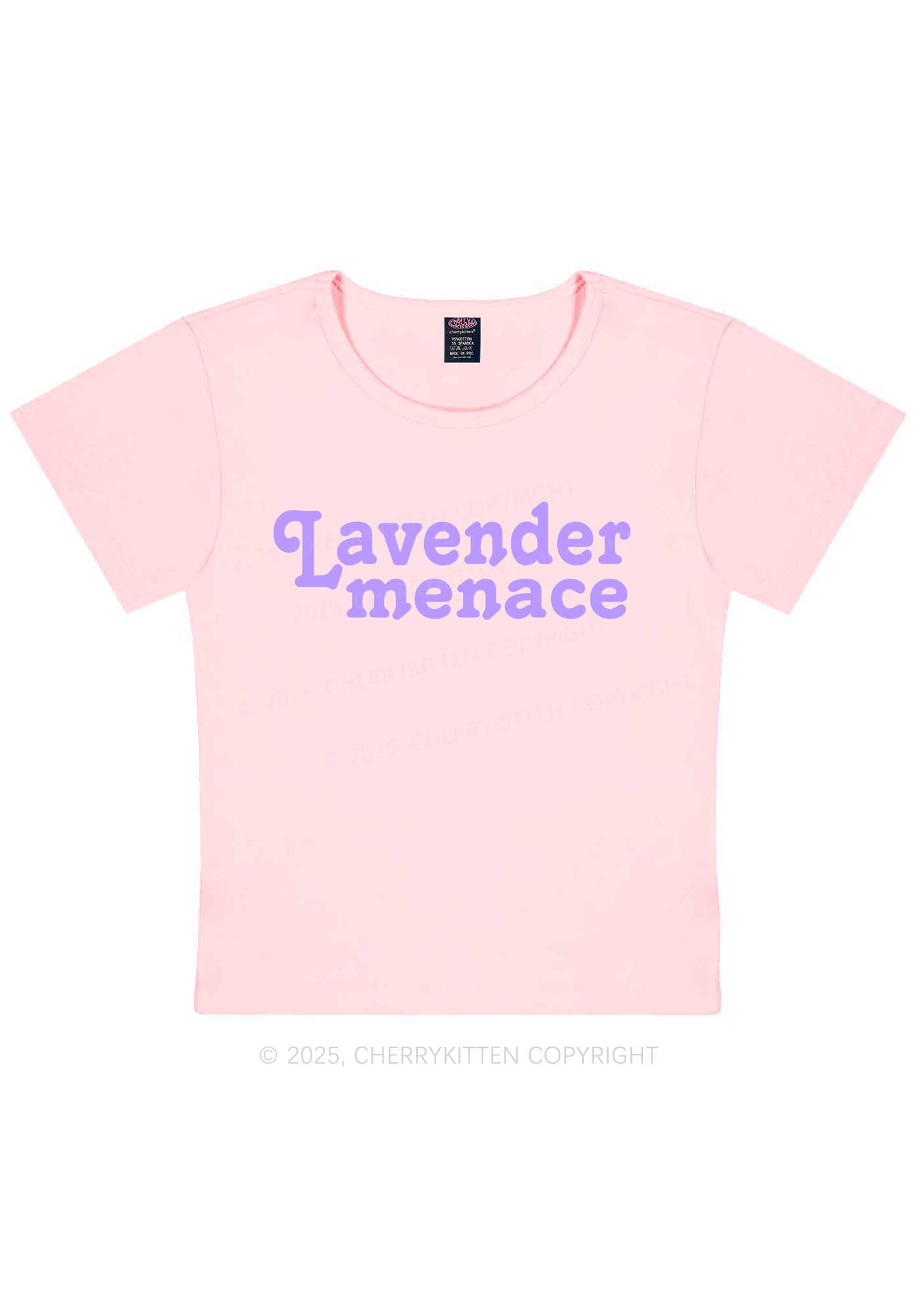 Lavender Menace Y2K Baby Tee Cherrykitten