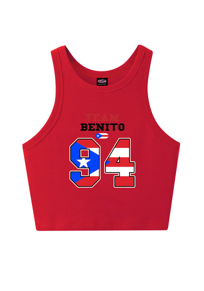 Black Team Bunny Y2K Crop Tank Top Cherrykitten