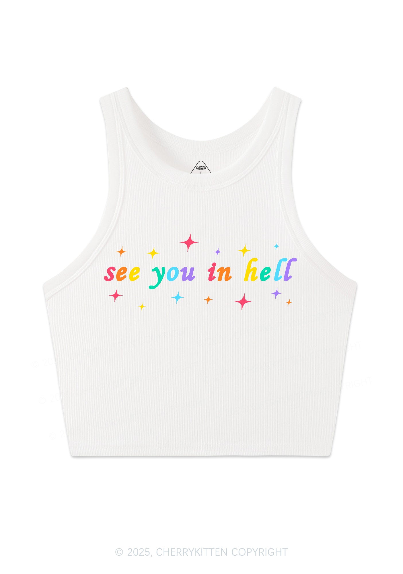 See You In Hell Pride Y2K Crop Tank Top Cherrykitten