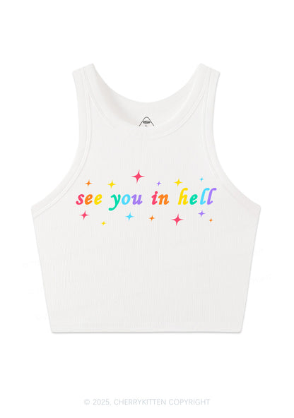 See You In Hell Pride Y2K Crop Tank Top Cherrykitten
