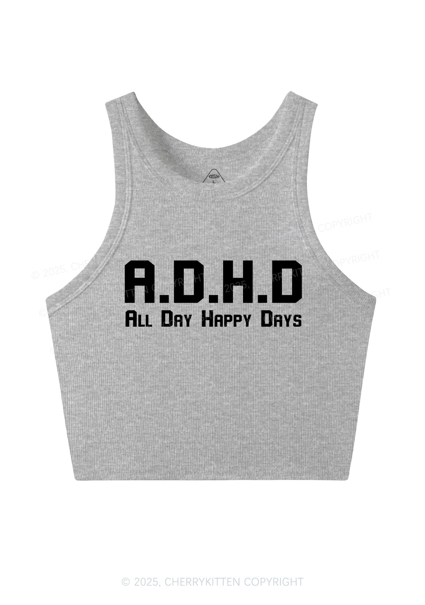 All Day Happy Days Y2K Crop Tank Top Cherrykitten