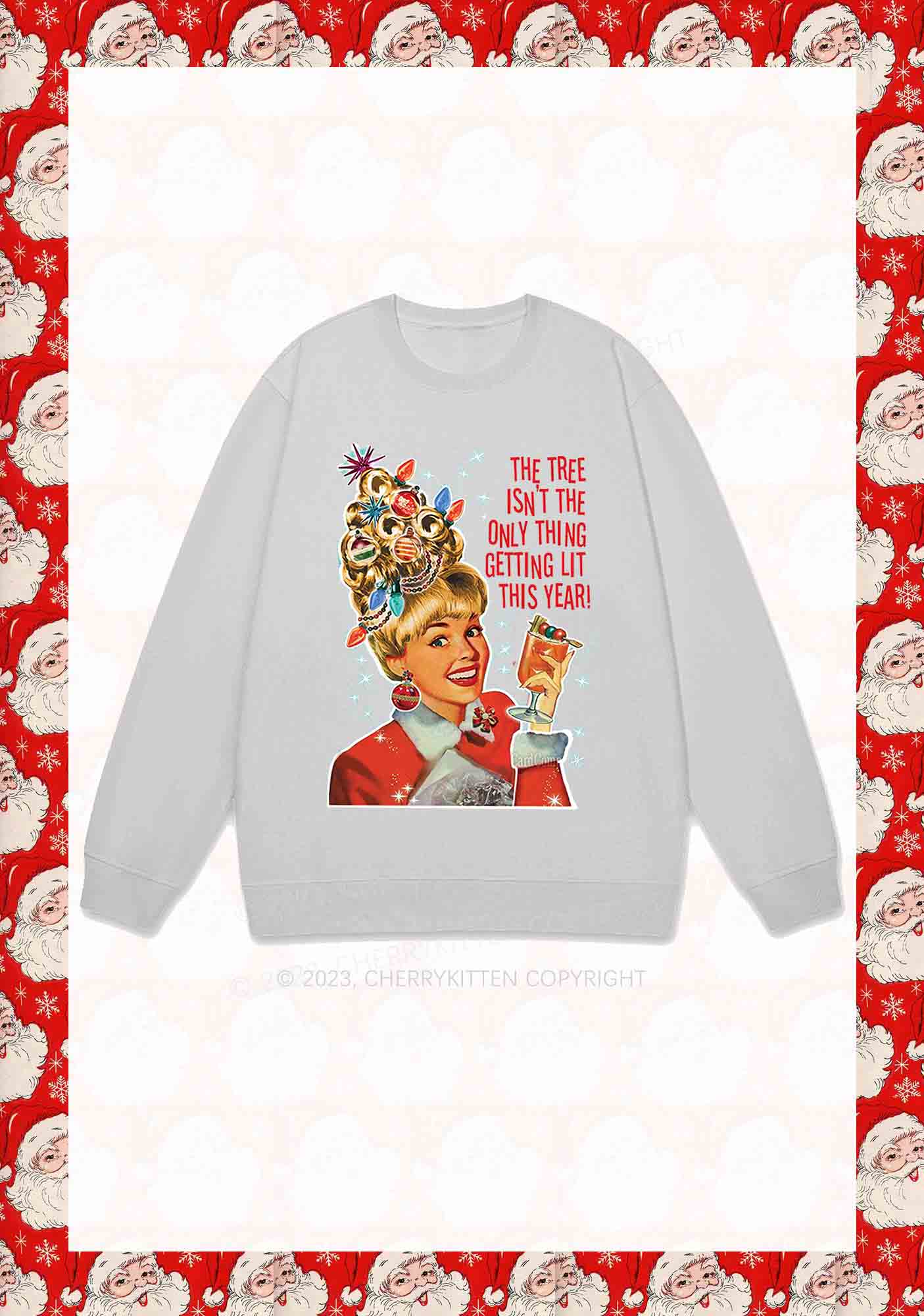 The Only Thing Getting Lit This Year Christmas Y2K Sweatshirt Cherrykitten
