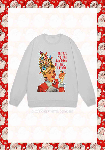 The Only Thing Getting Lit This Year Christmas Y2K Sweatshirt Cherrykitten