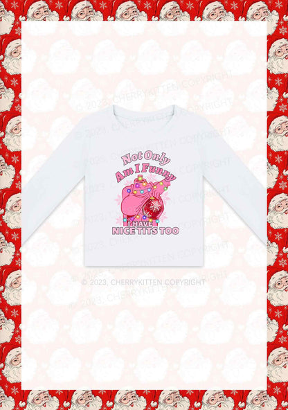 I Have Nice Dots Too Christmas Y2K Long Sleeve Crop Top Cherrykitten