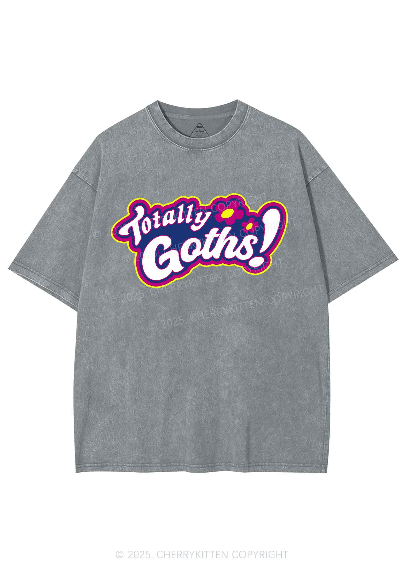 Totally Goths Y2K Shirts Washed Tee Cherrykitten
