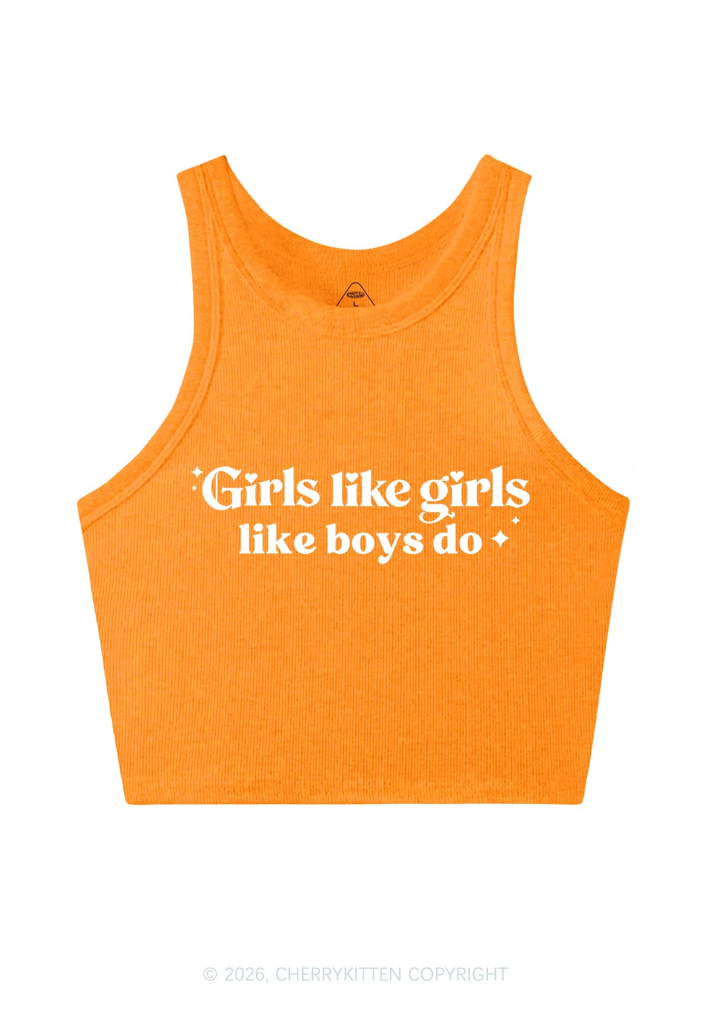 Girls Like Girls Like Boys Do Pride Y2K Crop Tank Top Cherrykitten