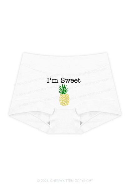Sweet Pineapple Y2K Mid Rise Waist Boyshort Cherrykitten