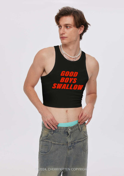 Good Boys Swallow Y2K Crop Tank Top Cherrykitten