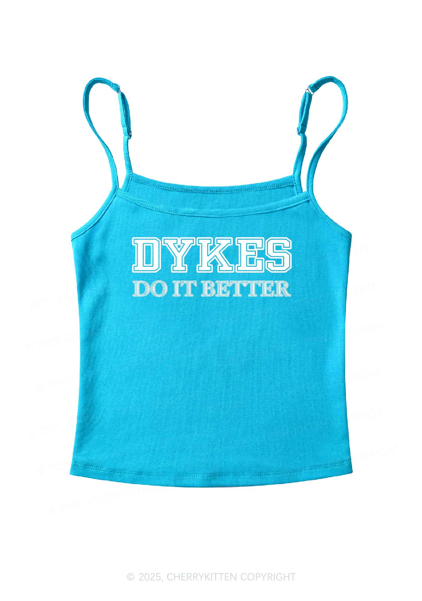 Dykes Do It Better Pride Y2K Spaghetti Strap Cami Cherrykitten