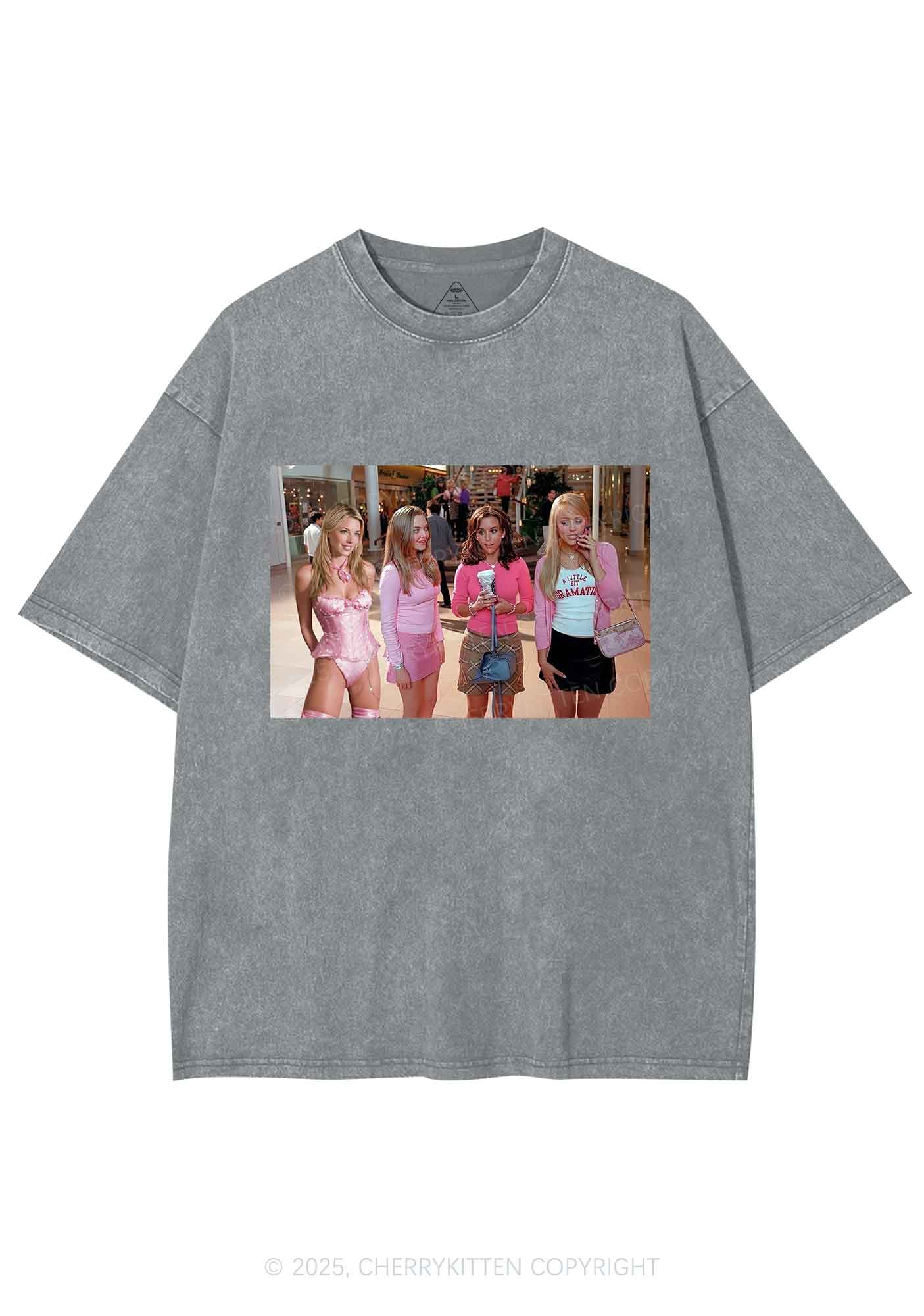 Custom Girls Movie Y2K Shirts Washed Tee Cherrykitten