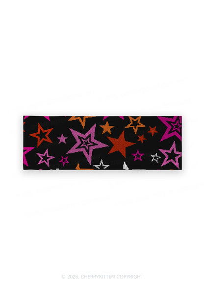Lesbian Star Pride Y2K Print Headband Cherrykitten