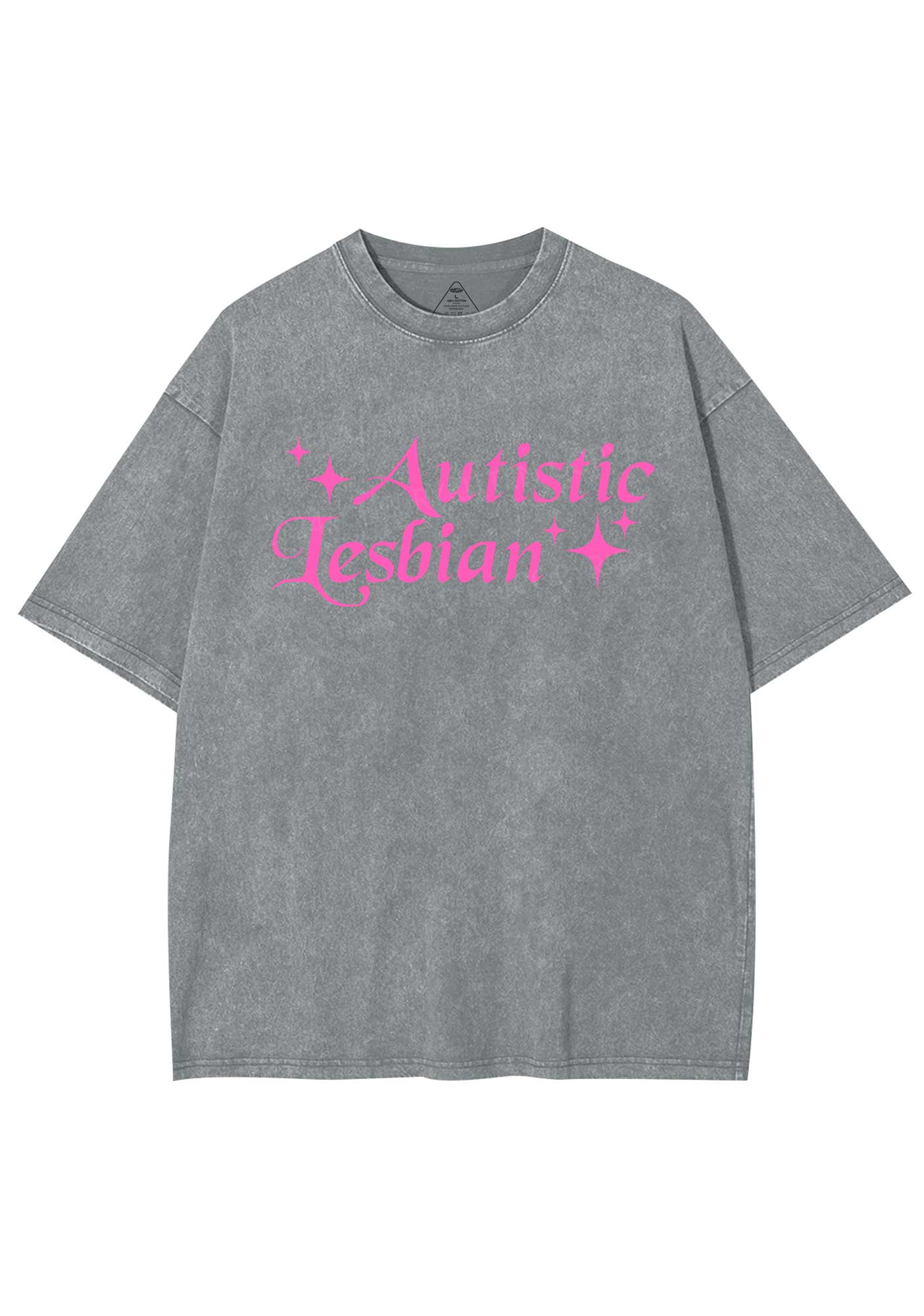 Autistic Lesbian Y2K Shirts Washed Tee Cherrykitten