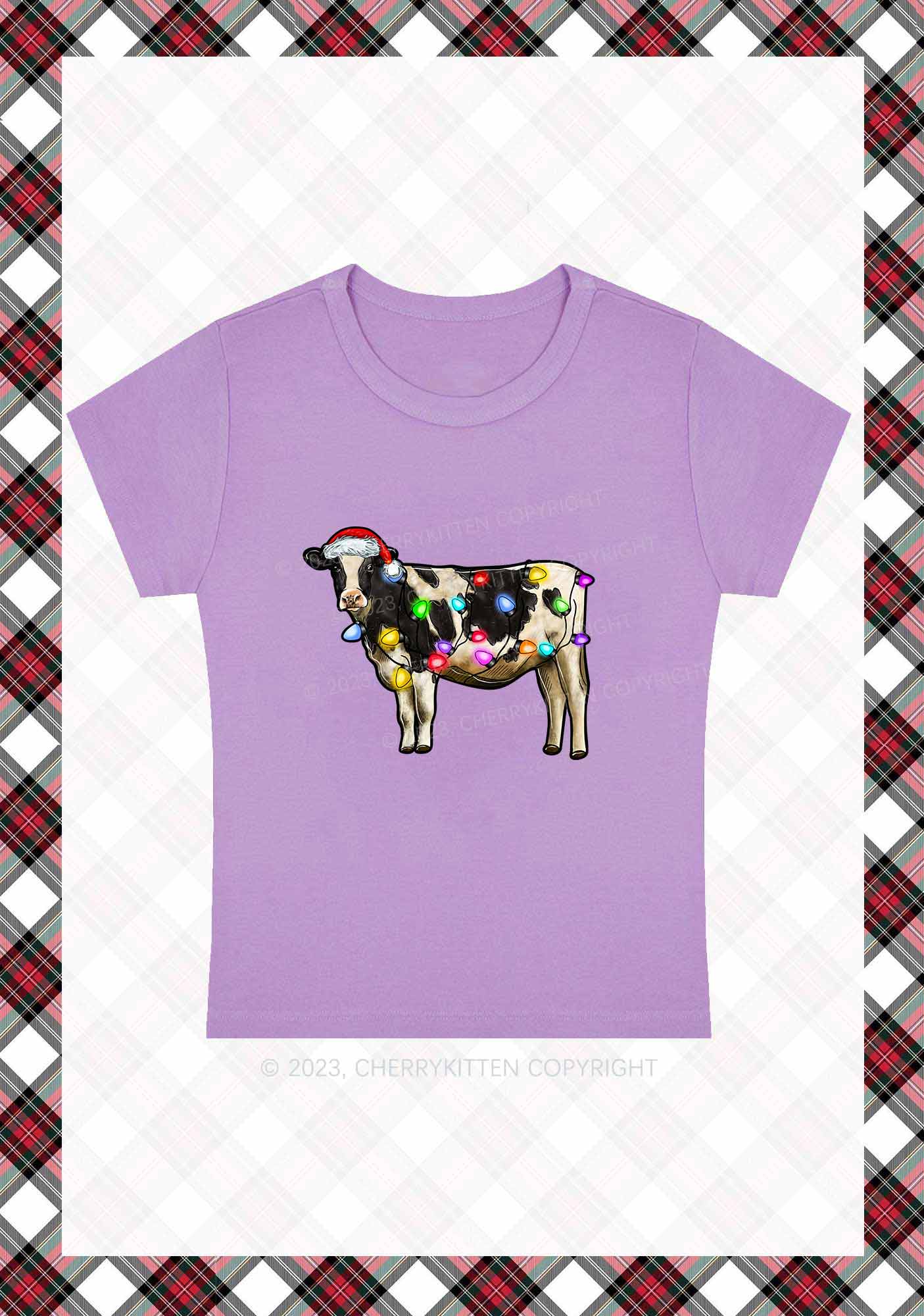 Christmas Cow Baby Tee Cherrykitten