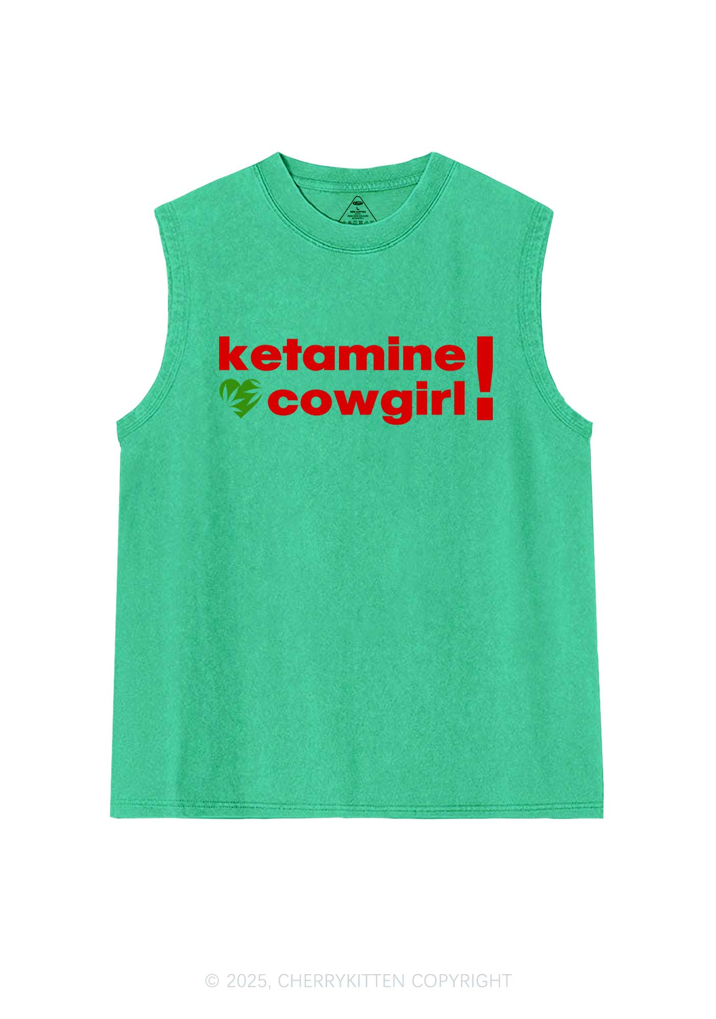 K Cowgirl Y2K Washed Muscle Tank Cherrykitten