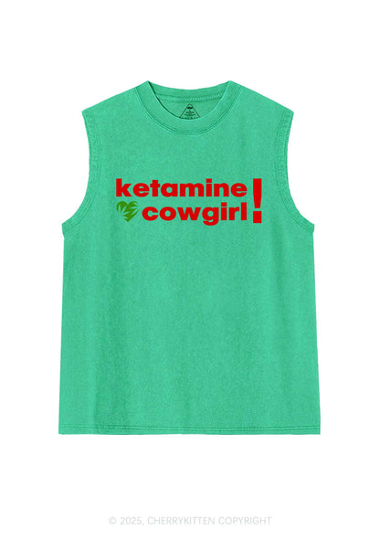 K Cowgirl Y2K Washed Muscle Tank Cherrykitten