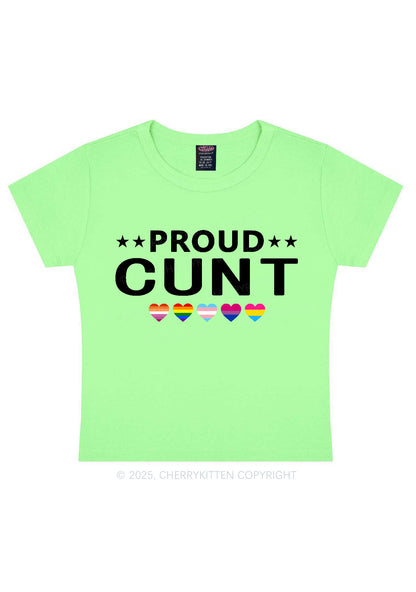 Proud Cxxt Pride Y2K Baby Tee Cherrykitten