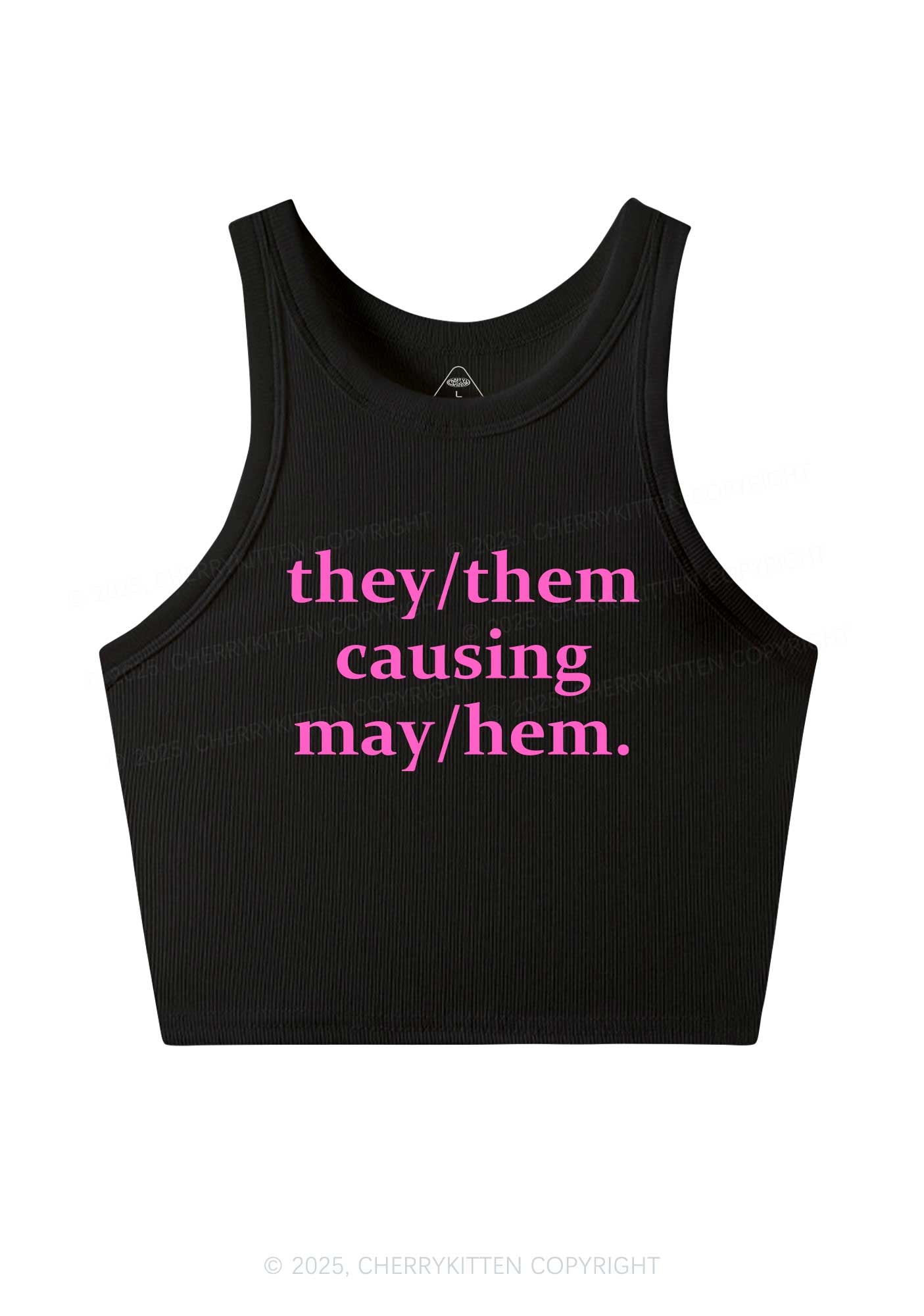 They Causing May Pride Y2K Crop Tank Top Cherrykitten