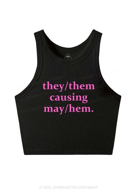 They Causing May Pride Y2K Crop Tank Top Cherrykitten