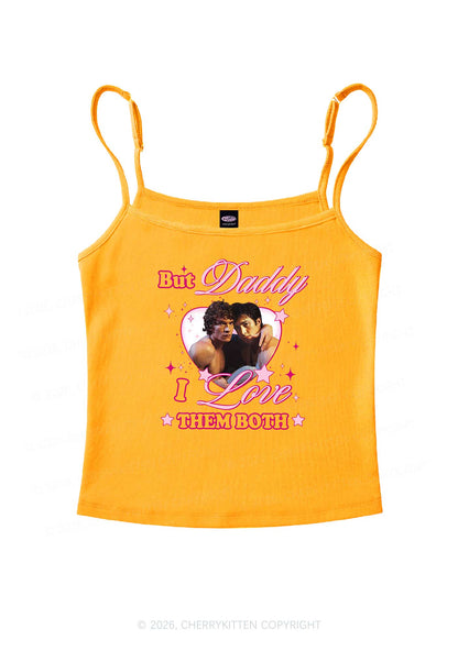 But Daddy I Love Them Both HR Y2K Spaghetti Strap Cami Cherrykitten