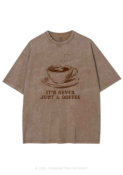 Its Never Just Coffee Pride Y2K Shirts Washed Tee Cherrykitten