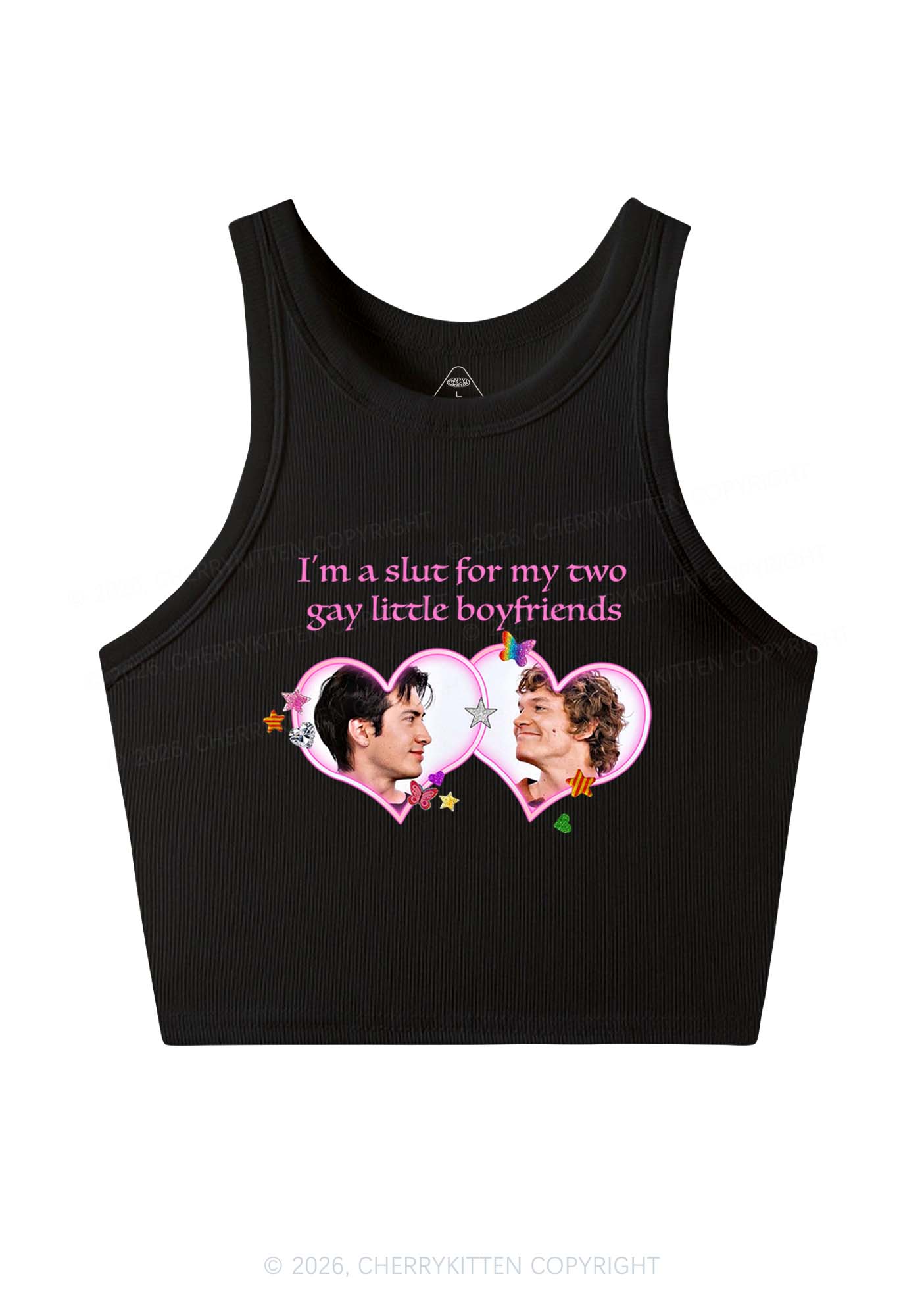 Slxt For My Gay Boyfriends HR Y2K Crop Tank Top Cherrykitten