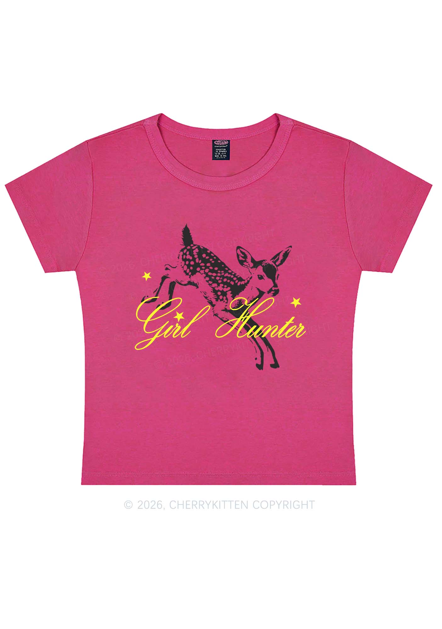 Girl Hunter Deer Pride Y2K Baby Tee Cherrykitten