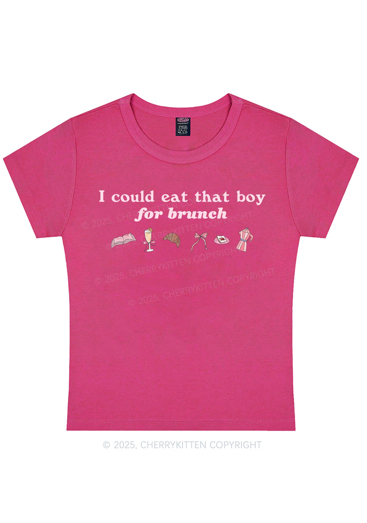 Eat Boy For Brunch Y2K Baby Tee Cherrykitten