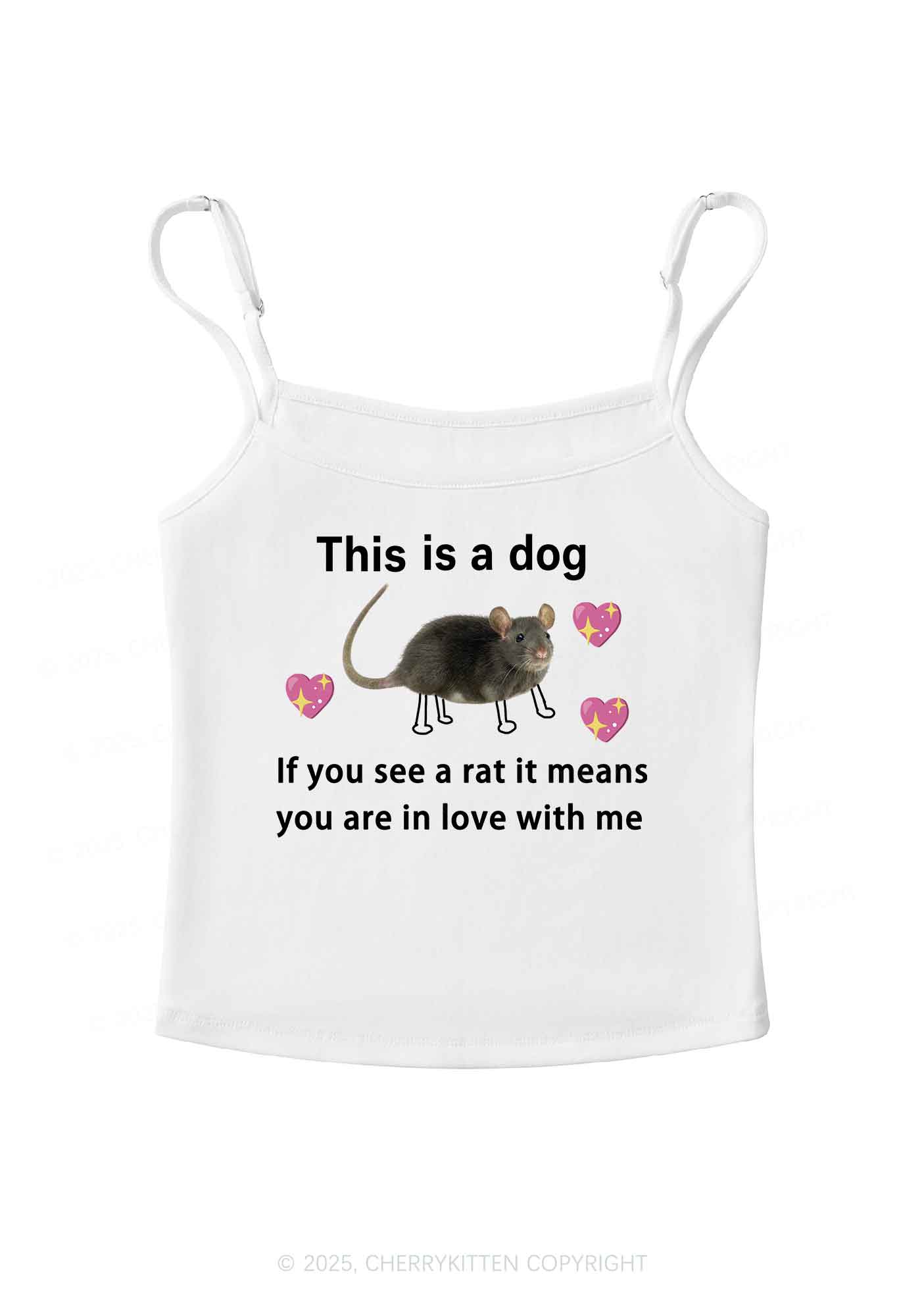 If You See Rat Y2K Spaghetti Strap Cami Cherrykitten