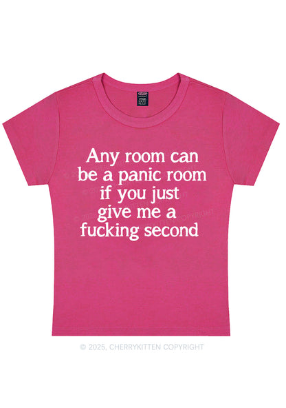 Any Room Can Be Panic Y2K Baby Tee Cherrykitten