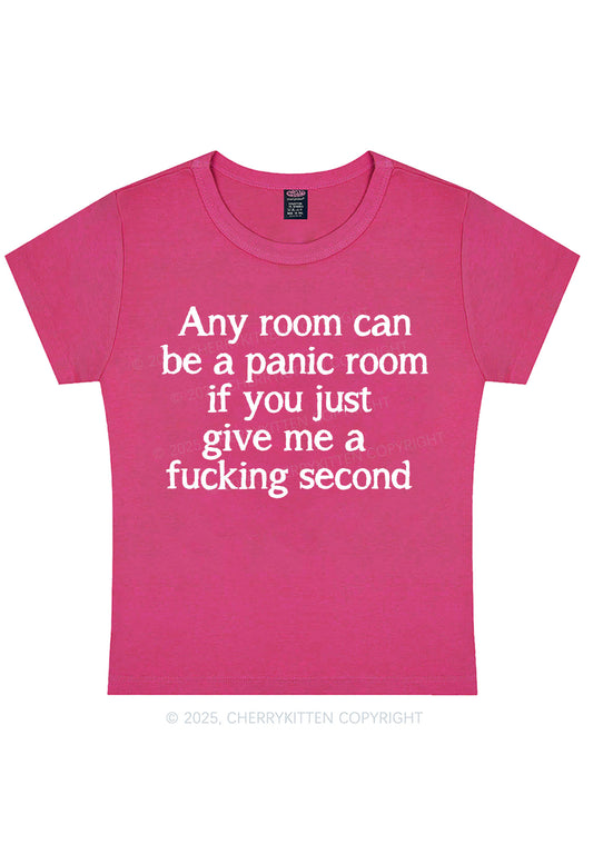 Any Room Can Be Panic Y2K Baby Tee Cherrykitten