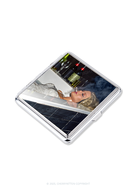 Smoking Woman Y2K Cigarette Case Cherrykitten